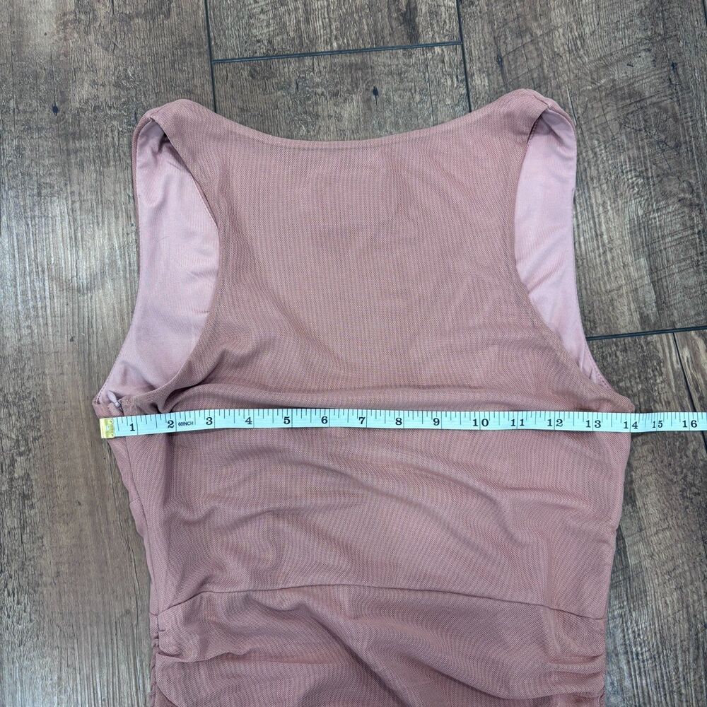 Hello Molly Estate Escapes Maxi Dress Blush Elegant Women's Size 6 US M Sheer - Picture 10 of 11